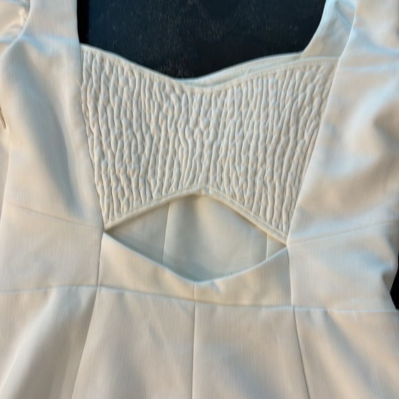 French Connection Whisper Puff Sleeve Dress– Summer White, Size 0 New - Picture 8 of 10